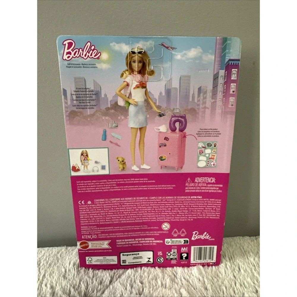 Barbie Doll Travel Set with Accessories and Puppy Doll Play Set NEW‎ IN BOX